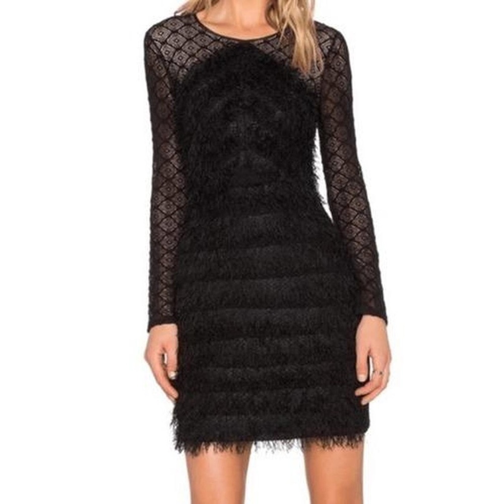 BCBG Max Azria Velma Fringe Dress S